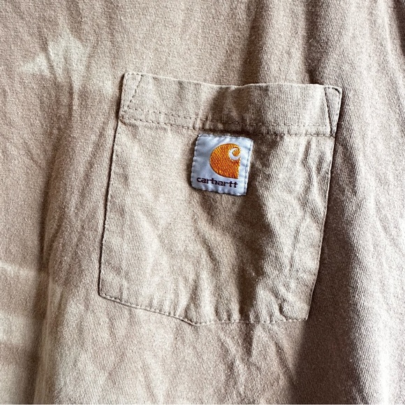 Carhartt Tan Sleeveless Tee with Pocket - Picture 6 of 6